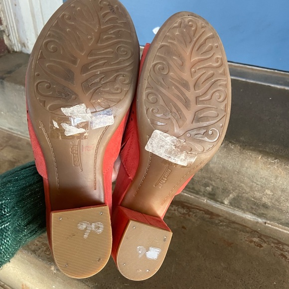 Earth Coral Suede Perforated Slide Mules - Picture 6 of 6